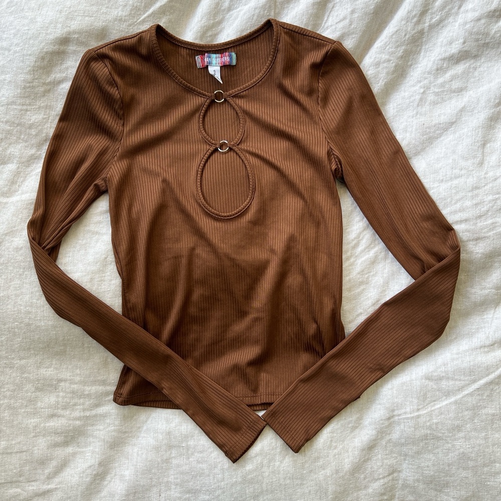Brown Urban Outfitters Long Sleeved Top